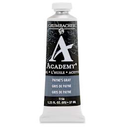 Grumbacher Academy Oil Color - Payne's Gray, 37 ml tube