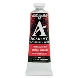 Grumbacher Academy Oil Color - Grumbacher Red, 37 ml tube