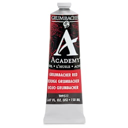 Grumbacher Academy Oil Color - Grumbacher Red, 150 ml tube