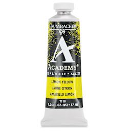Grumbacher Academy Oil Color - Lemon Yellow, 37 ml tube