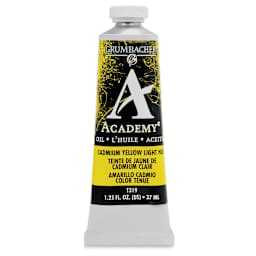 Grumbacher Academy Oil Color - Cadmium Yellow Light Hue, 37 ml tube