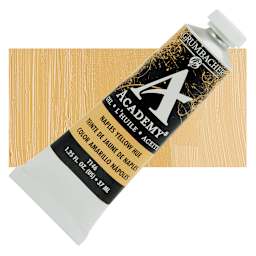 Grumbacher Academy Oil Color - Naples Yellow Hue, 37 ml tube and swatch