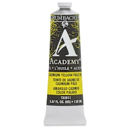 Grumbacher Academy Oil Color - Cadmium Yellow Pale Hue, 150 ml tube
