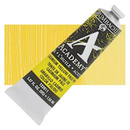 Grumbacher Academy Oil Color - Cadmium Yellow Pale Hue, 150 ml tube and swatch