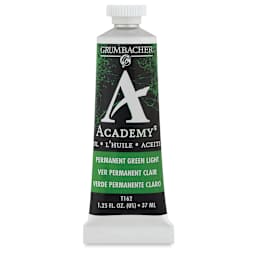 Grumbacher Academy Oil Color - Permanent Green Light, 37 ml tube