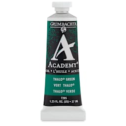 Grumbacher Academy Oil Color - Thalo Green (Blue Shade), 37 ml tube