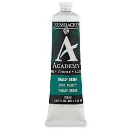 Grumbacher Academy Oil Color - Thalo Green (Blue Shade), 150 ml tube