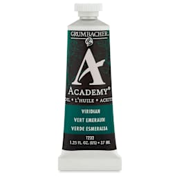 Grumbacher Academy Oil Color - Viridian Hue, 37 ml tube