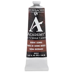 Grumbacher Academy Oil Color - Burnt Sienna, 150 ml tube
