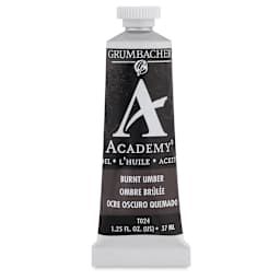 Grumbacher Academy Oil Color - Burnt Umber, 37 ml tube