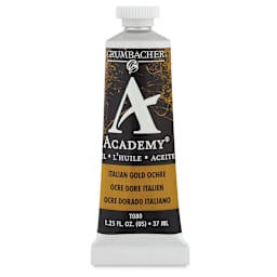 Grumbacher Academy Oil Color - Italian Gold Ochre, 37 ml tube