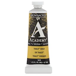 Grumbacher Academy Oil Color - Thalo Gold, 37 ml tube