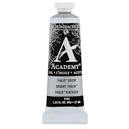 Grumbacher Academy Oil Color - Thalo Silver, 37 ml tube