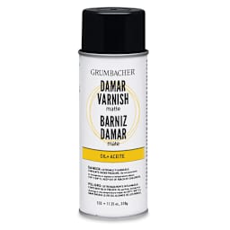 Grumbacher Damar Spray Varnish - Front view of Matte Varnish can