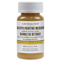 Grumbacher Alkyd Oil Painting Medium - front of 2.5 oz, Bottle