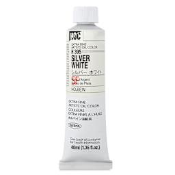 Holbein Artists' Oil Color - Silver White, 40 ml tube, front