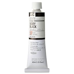 Holbein Artists' Oil Color - Ivory Black, 40 ml tube