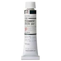 Holbein Artists' Oil Color - Permanent Green Deep, 20 ml tube