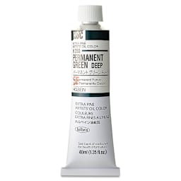 Holbein Artists' Oil Color - Permanent Green Deep, 40 ml tube