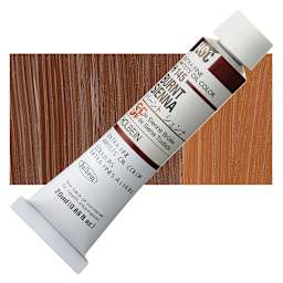 Holbein Artists' Oil Color - Burnt Sienna, 20 ml tube and swatch