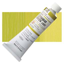 Holbein Artists' Oil Color - Cinnabar Green Light, 40 ml tube and swatch