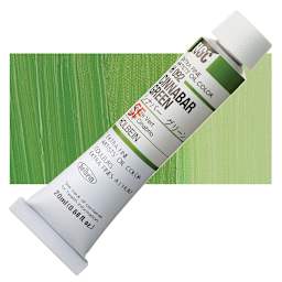 Holbein Artists' Oil Color - Cinnabar Green, 20 ml tube and swatch