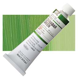 Holbein Artists' Oil Color - Cinnabar Green, 40 ml tube and swatch