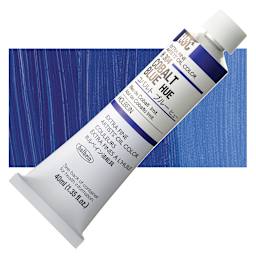 Holbein Artists' Oil Color - Cobalt Blue Hue, 40 ml tube and swatch