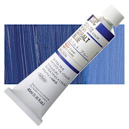 Holbein Artists' Oil Color - Cobalt Blue, 40 ml tube and swatch