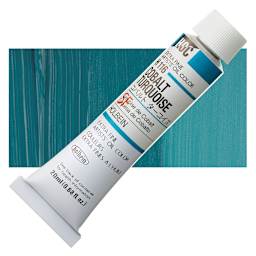Holbein Artists' Oil Color - Cobalt Turquoise, 20 ml tube and swatch