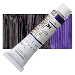 Holbein Artists' Oil Color - Dioxazine Violet, 20 ml tube and swatch