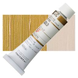 Holbein Artists' Oil Color - Gold, 20 ml tube and swatch