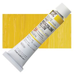 Holbein Artists' Oil Color - Imidazolone Yellow, 20 ml tube and swatch