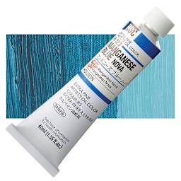 Holbein Artists' Oil Color - Manganese Blue Nova, 40 ml tube and swatch