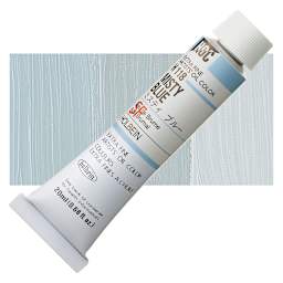 Holbein Artists' Oil Color - Misty Blue, 20 ml tube and swatch