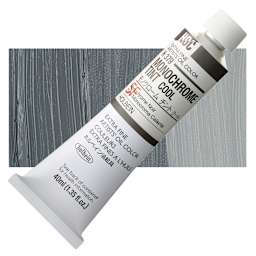 Holbein Artists' Oil Color - Monochrome Cool, 40 ml tube and swatch