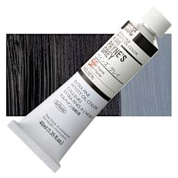 Holbein Artists' Oil Color - Paynes Grey, 40 ml tube and swatch
