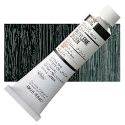 Holbein Artists' Oil Color - Perylene Green, 20 ml tube and swatch