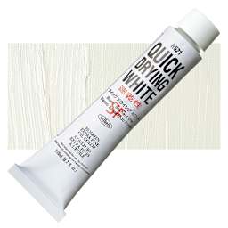 Holbein Artists' Oil Color - Quick-Dry White, 110 ml tube and swatch