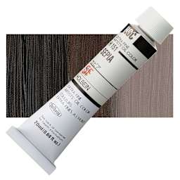 Holbein Artists' Oil Color - Sepia, 20 ml tube and swatch