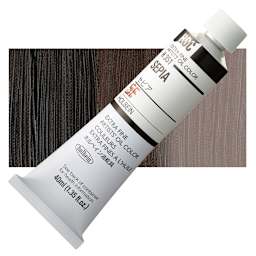 Holbein Artists' Oil Color - Sepia, 40 ml tube and swatch