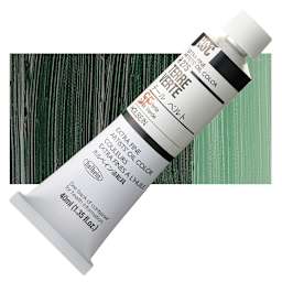 Holbein Artists' Oil Color - Terre Verte, 40 ml tube and swatch