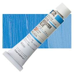 Holbein Artists' Oil Color - Verditer Blue, 20 ml tube and swatch