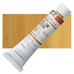 Holbein Artists' Oil Color - Yellow Ochre, 20 ml tube and swatch