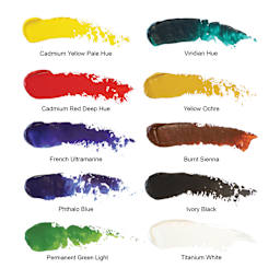 Winsor & Newton Winton Oil Colors - Set of 10 color swatches