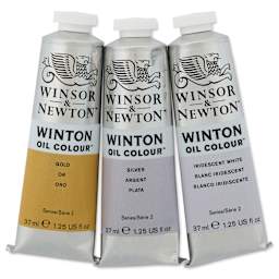 Winsor & Newton Winton Oil Colors - Set of 3, Metallic, 37 ml tubes