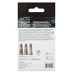 Winsor & Newton Winton Oil Colors - Set of 3, Metallic, 37 ml tubes, back of packaging