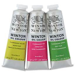 Winsor & Newton Winton Oil Colors - Set of 3, Fluorescent, 37 ml tubes, contents