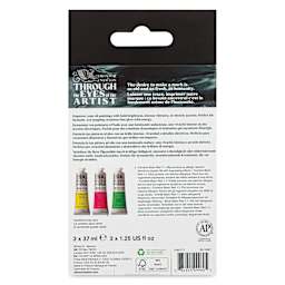 Winsor & Newton Winton Oil Colors - Set of 3, Fluorescent, 37 ml tubes, back of packaging