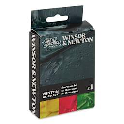 Winsor & Newton Winton Oil Colors - Set of 3, Fluorescent, 37 ml tubes, packaging